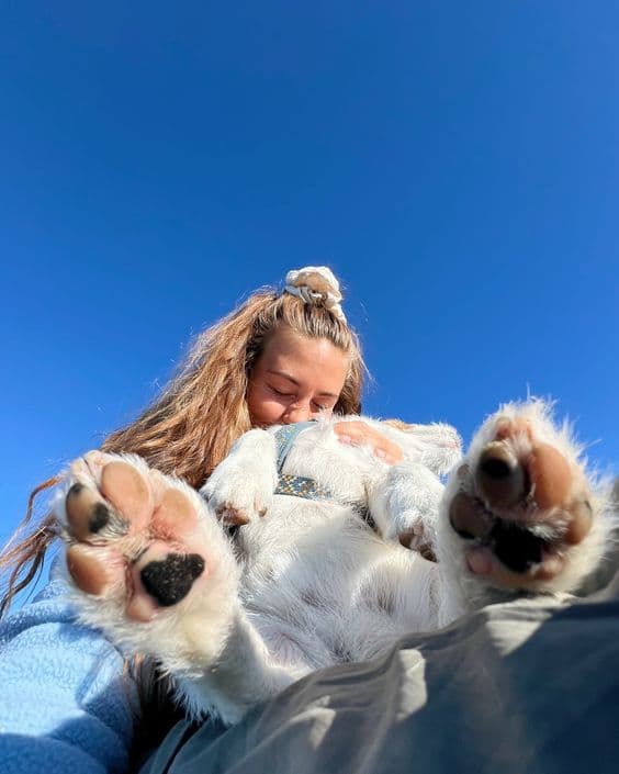 girl with dog